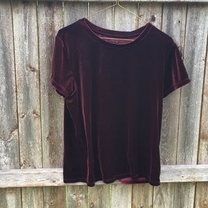 Red velvet top no crop